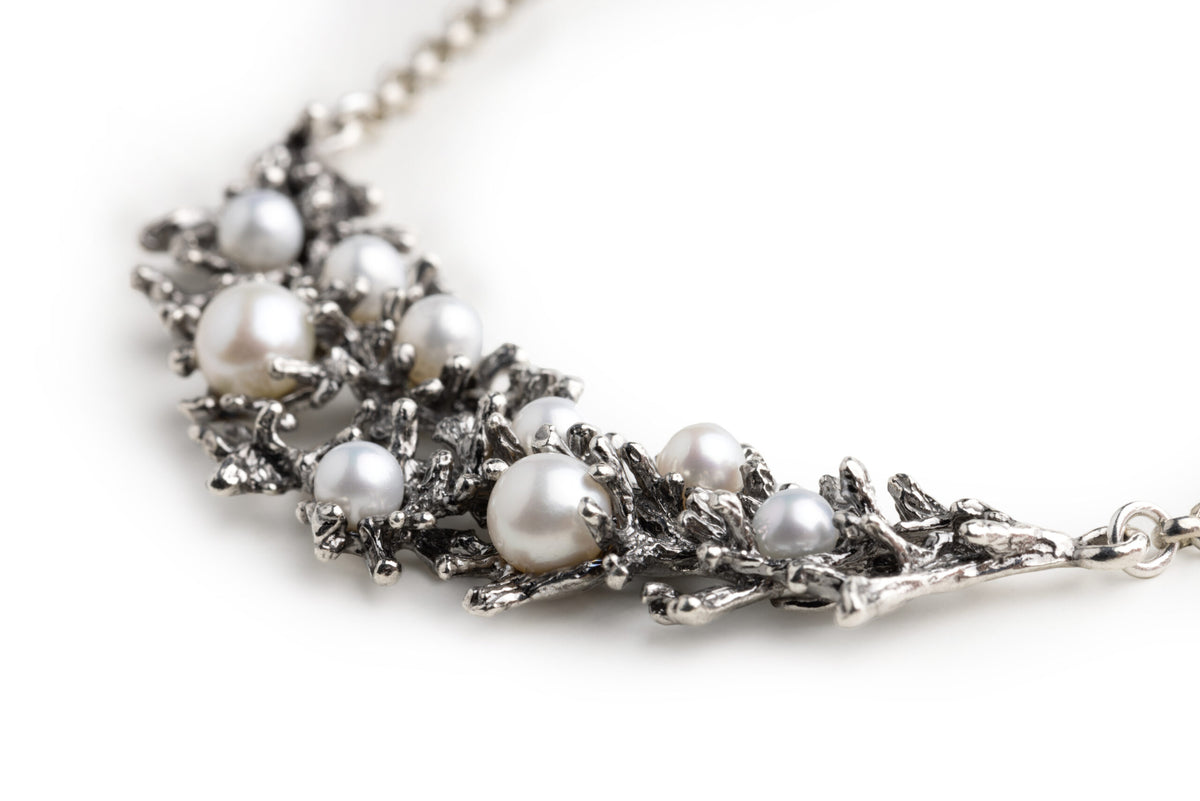 Mini-Collier Nude Perlenzweige