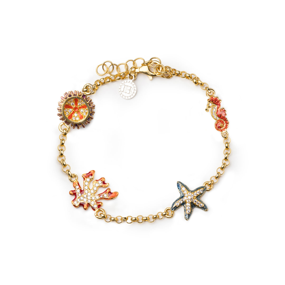 Rolò Armband 4 Symbole Meer Lapilli