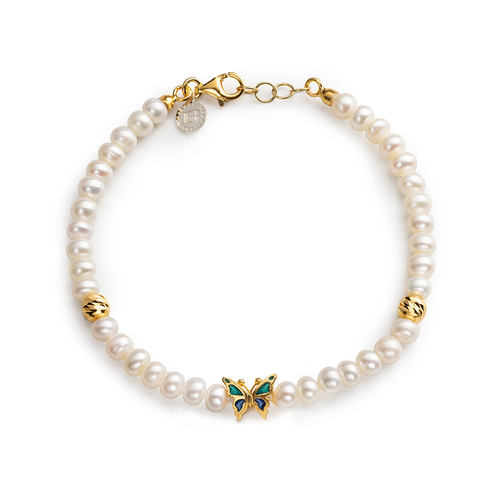Mini Butterfly Pearl Bracelet