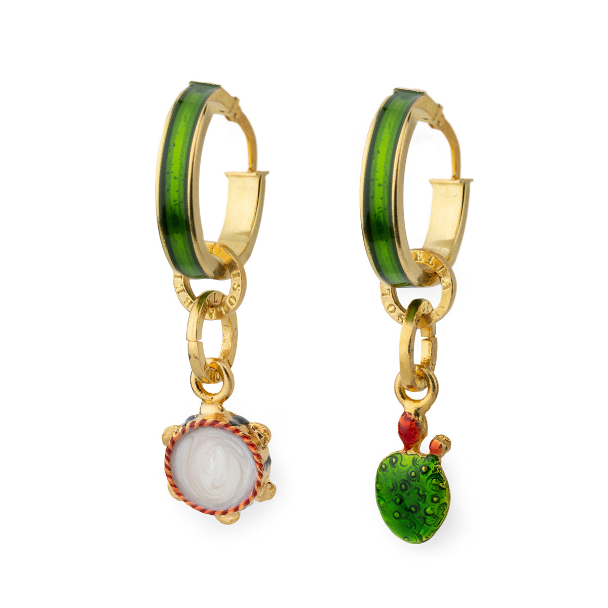 Green Stud Earrings