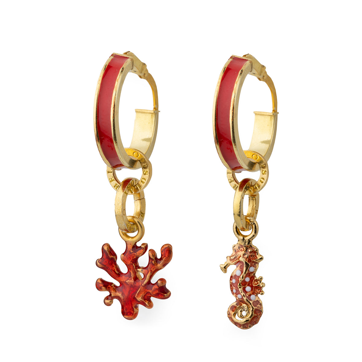 Red Stud Earrings