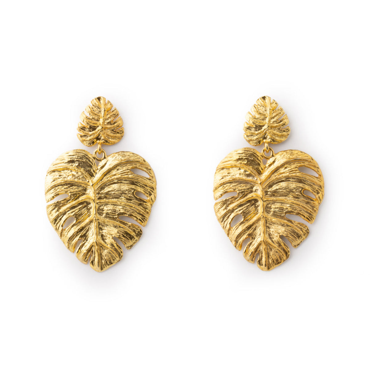 Orecchini Monstera Gold