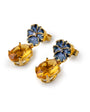 Orecchini Violetta Gemma di Isola Bella in oro 24kt e smalto blu.