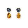 Orecchini Violetta Gemma di Isola Bella in oro 24kt e smalto blu.