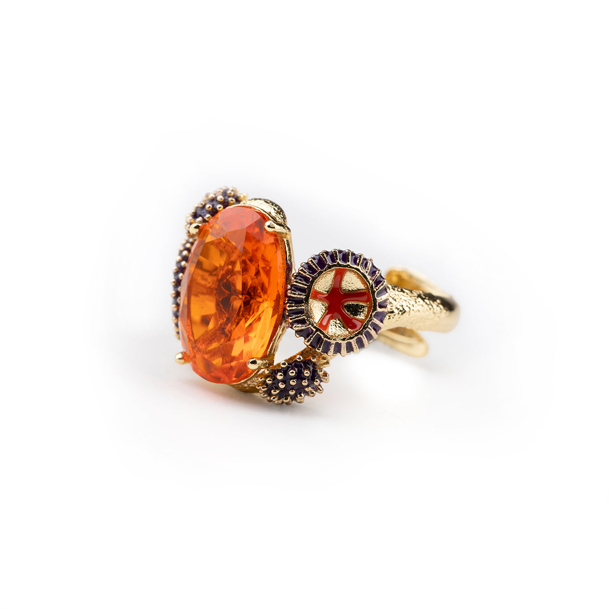 Igel-Ring mit Edelstein