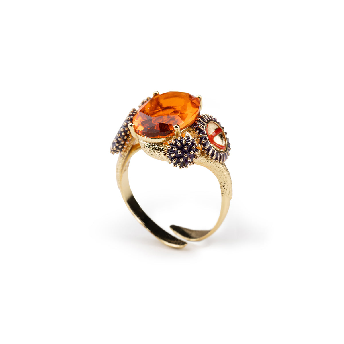 Igel-Ring mit Edelstein