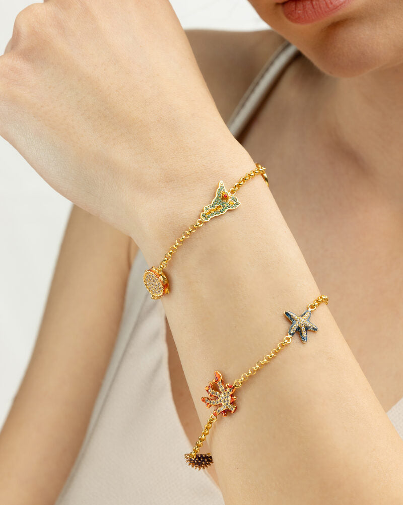 Rolò Armband 4 Symbole Meer Lapilli