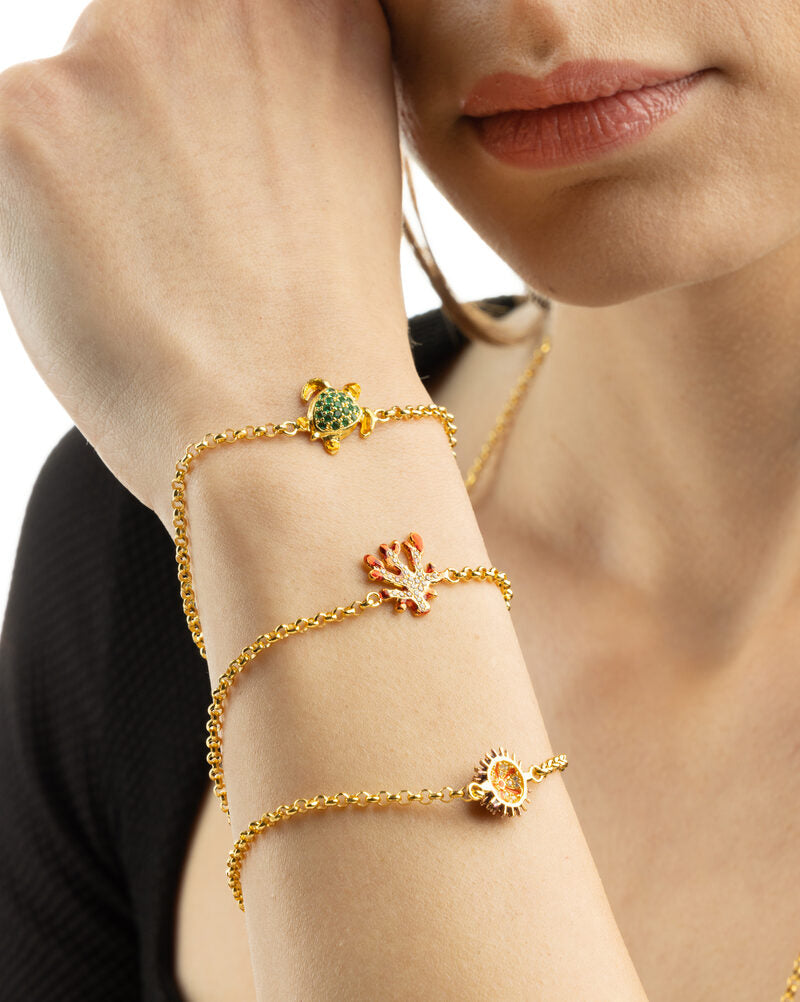 Bracciale Rolò Corallo Lapilli