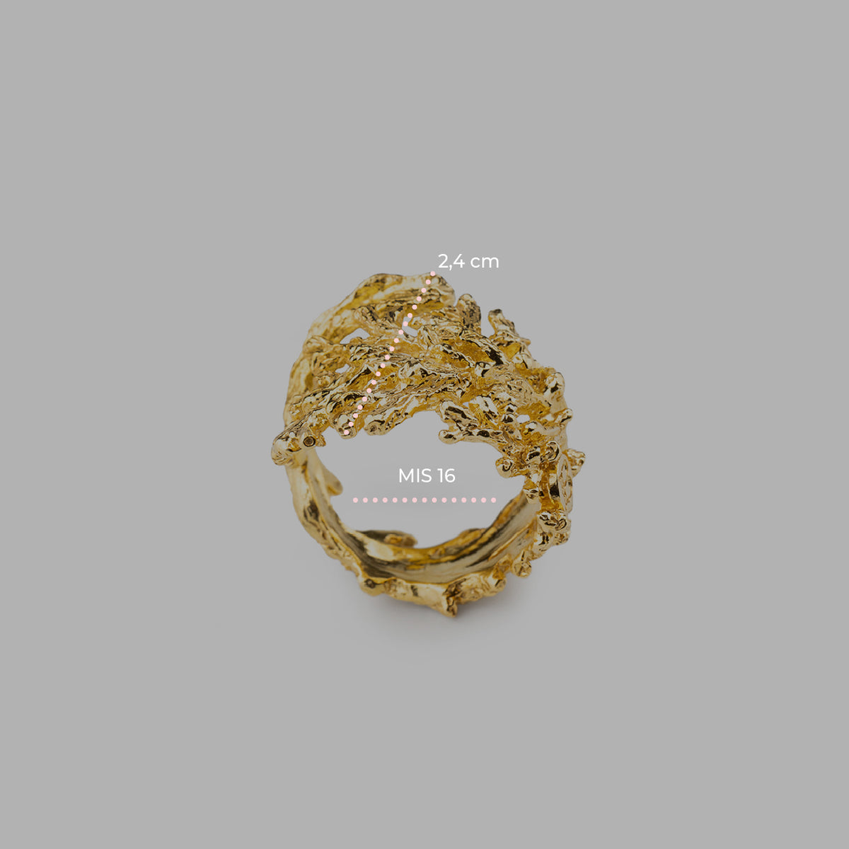 Anello Corallo Gold - Isola Bella Gioielli