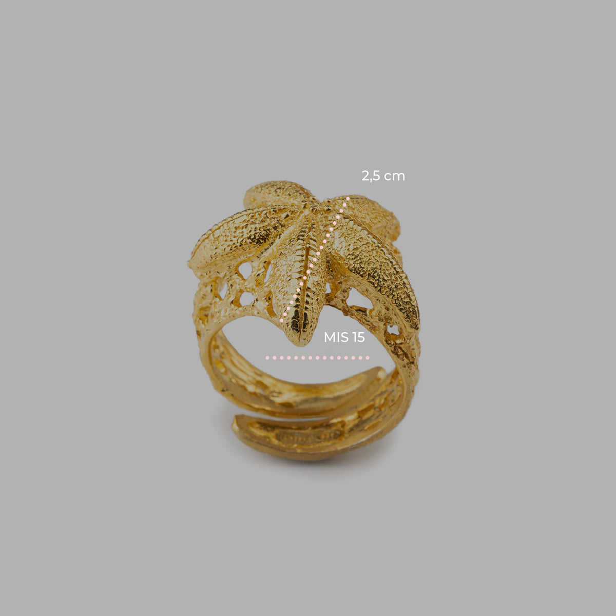 Anello Stella Marina Gold - Isola Bella Gioielli