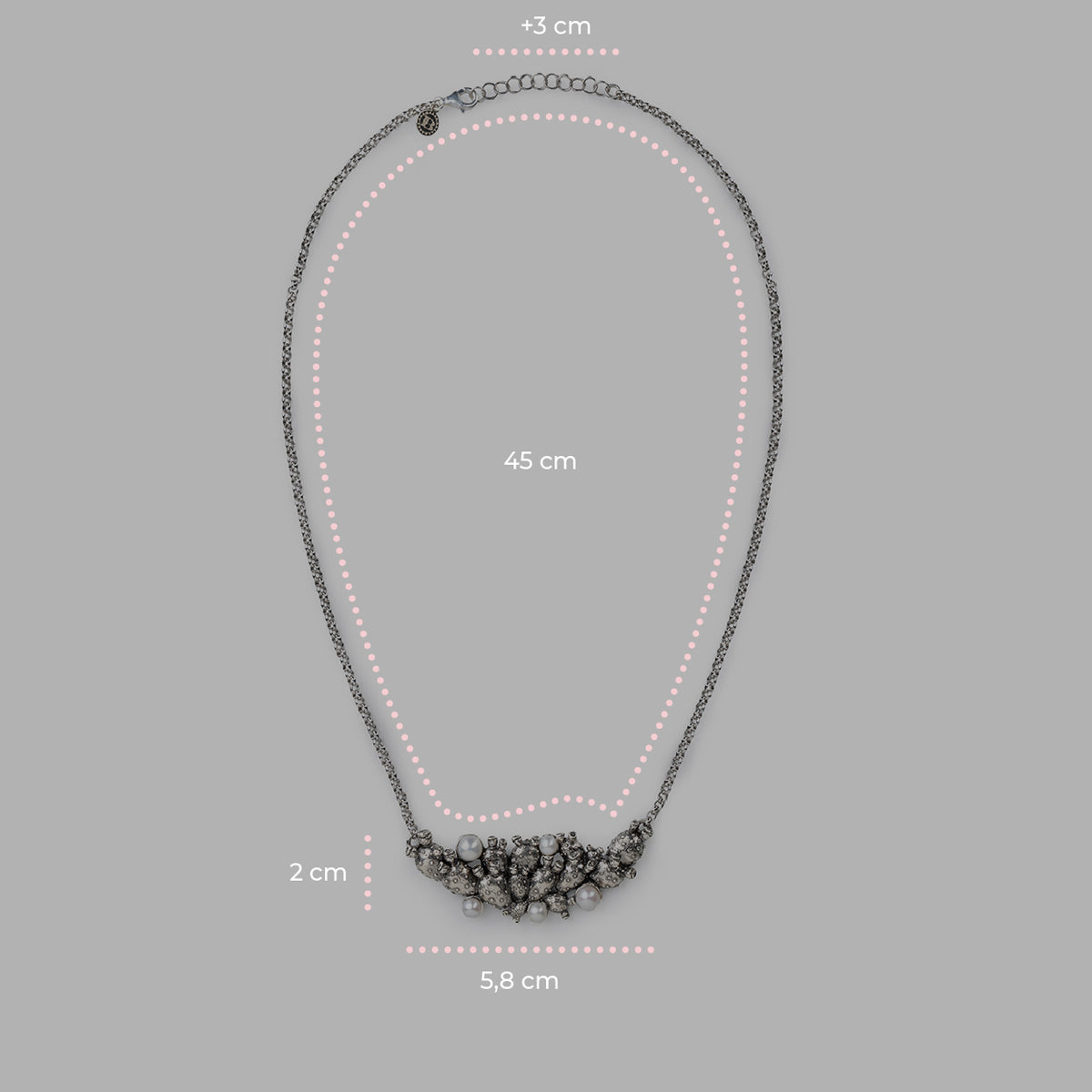Mini Collier Feigenblatt Perle Nude