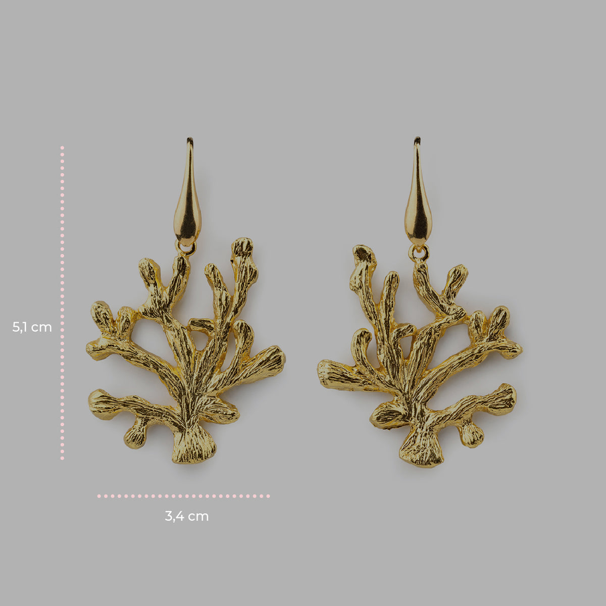 Orecchini Corallo Gold