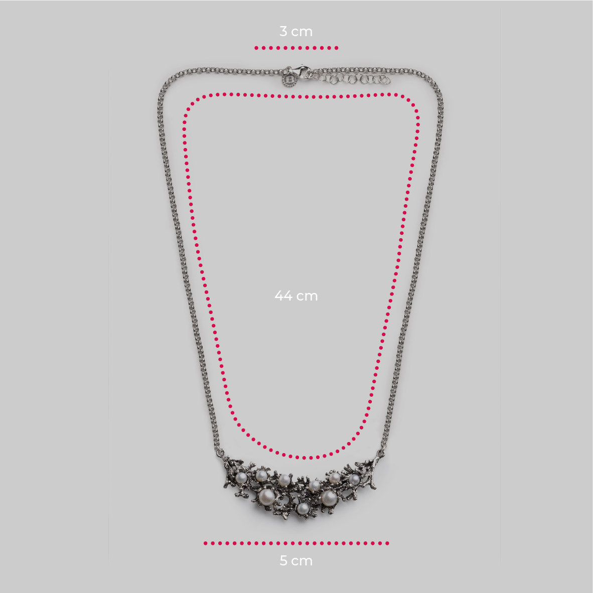 Mini-Collier Nude Perlenzweige