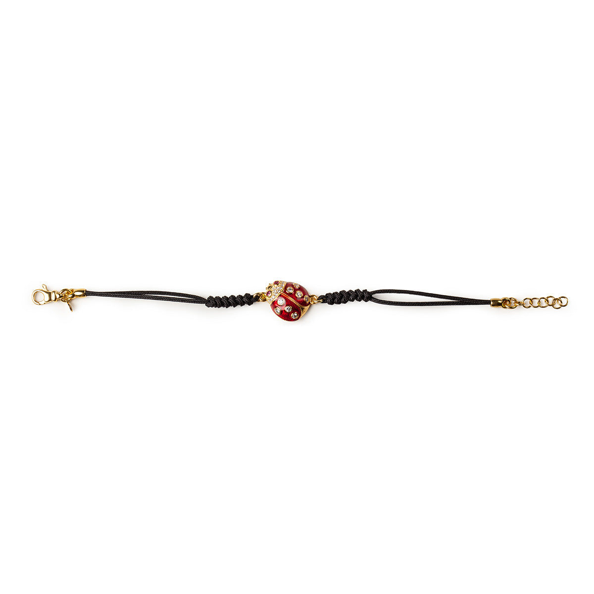 Marienkäfer-Armband Lavasteine