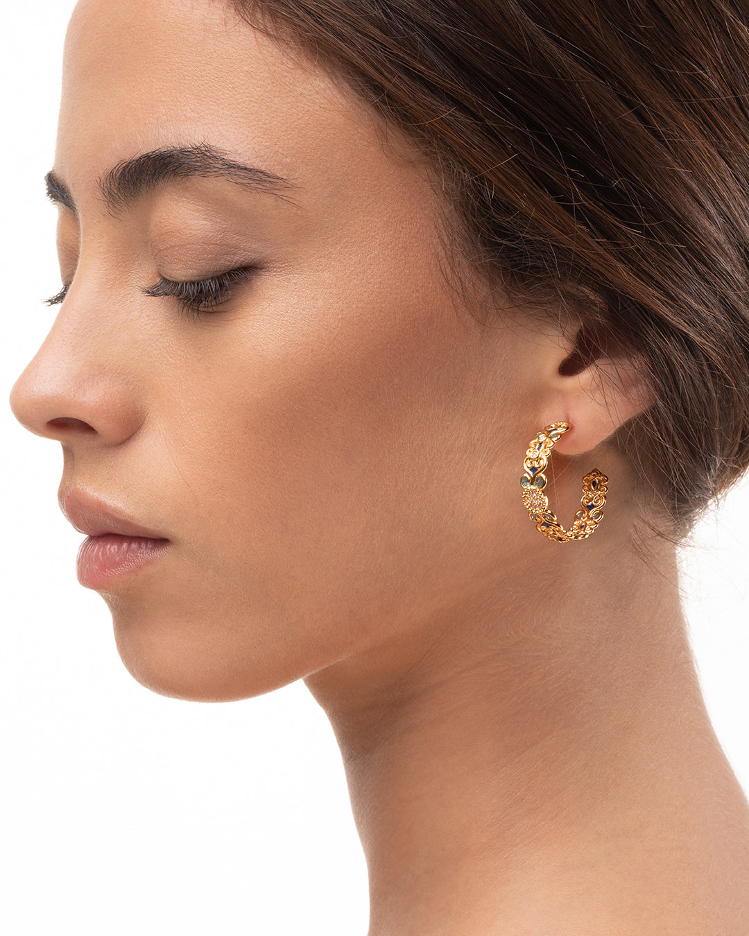 Small Rosette Stud Earrings