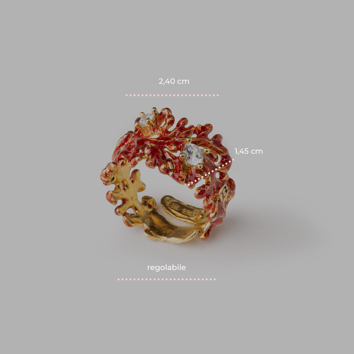 Anello Corallo - Isola Bella Gioielli