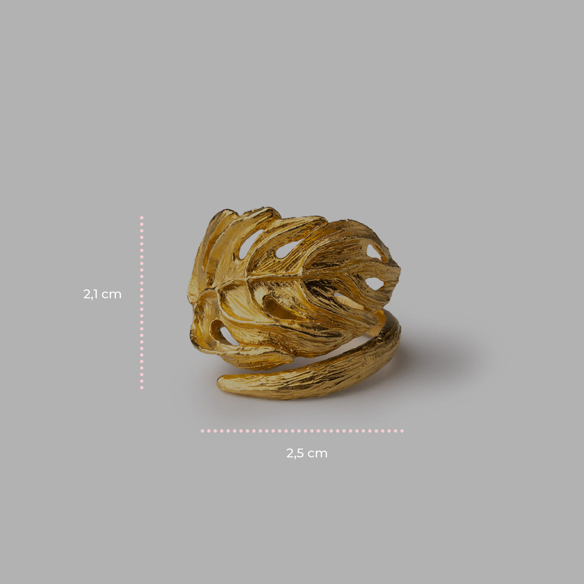 Gold Monstera Ring