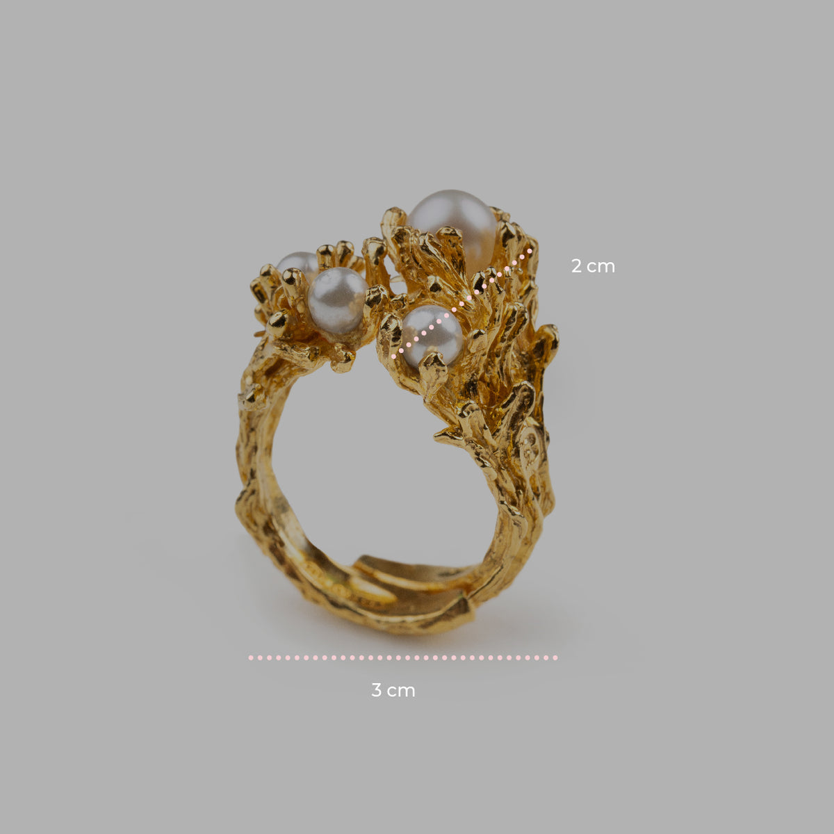 Anello Rami di Perle  Gold