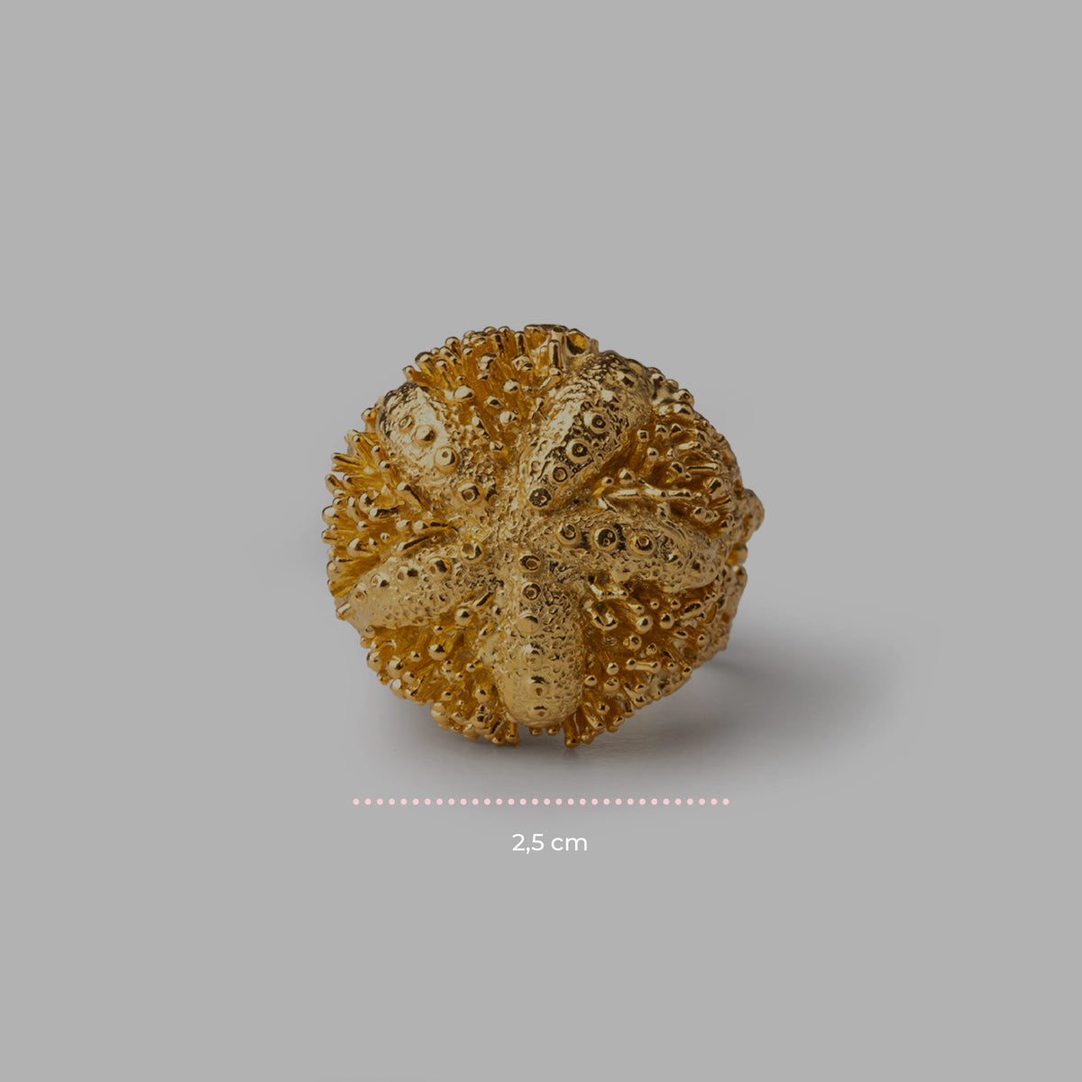 Anello riccio di mare Gold di Isola Bella Gioielli