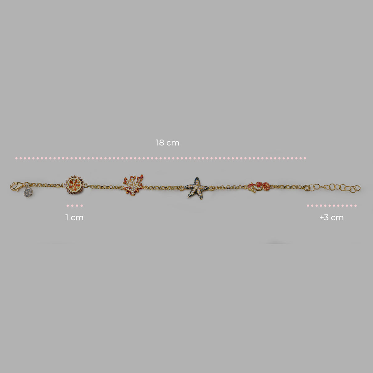 Rolò Armband 4 Symbole Meer Lapilli