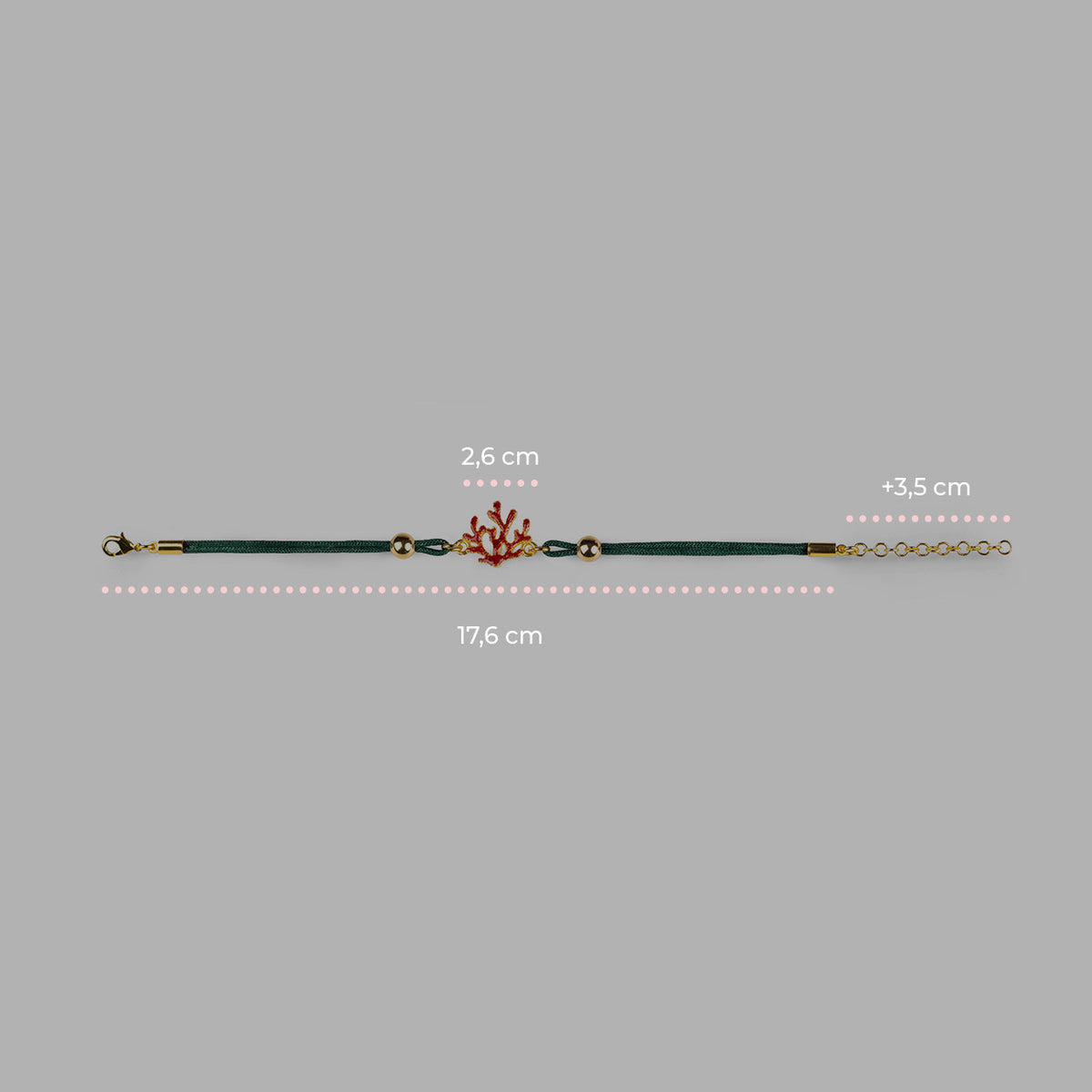 Bracciale Cordino Corallo