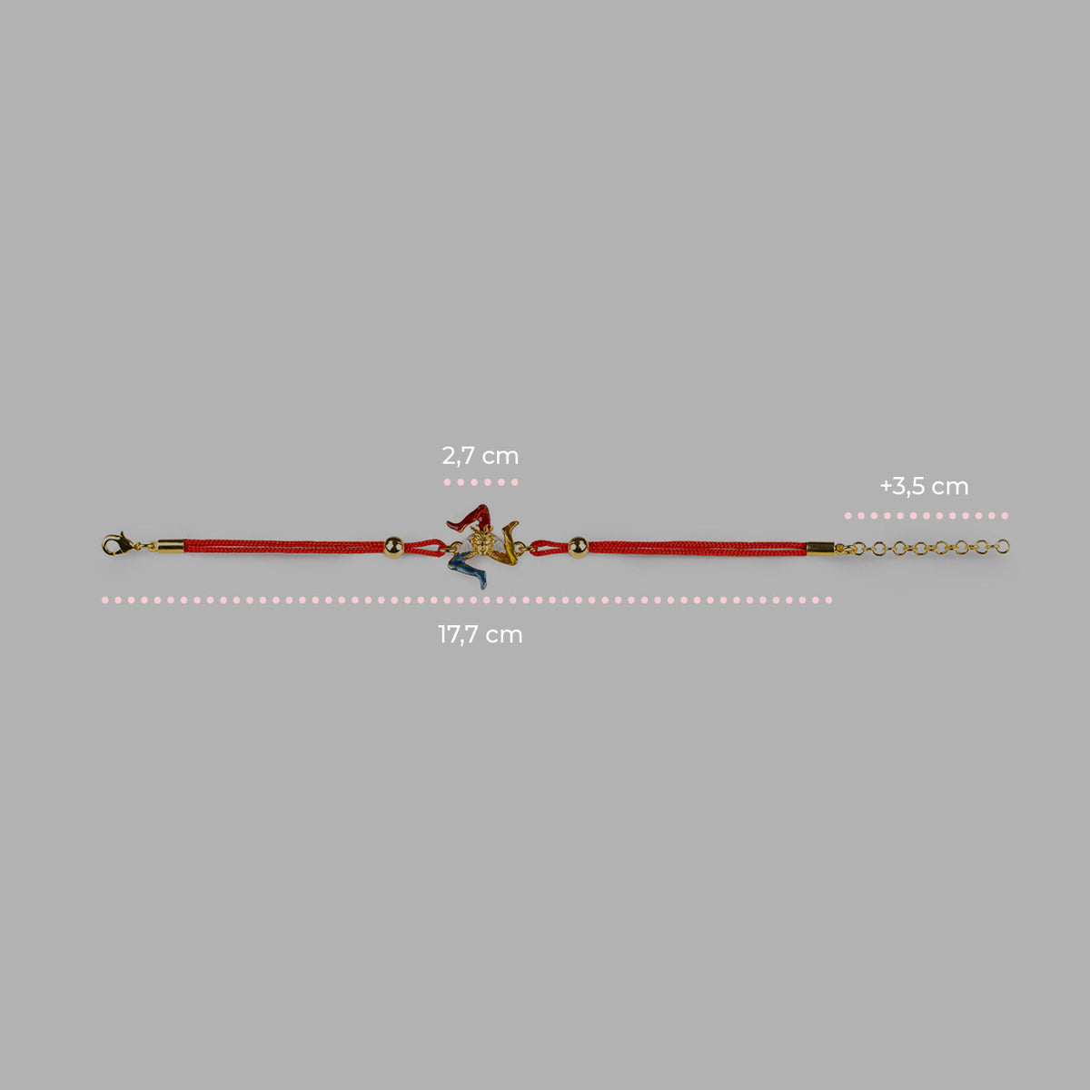 Bracciale Cordino Trinacria