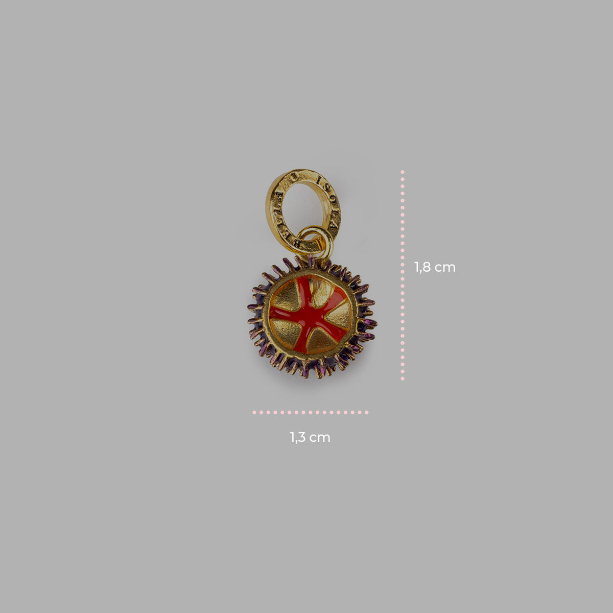 Charm Riccio con Aculei di Isola Bella Gioielli