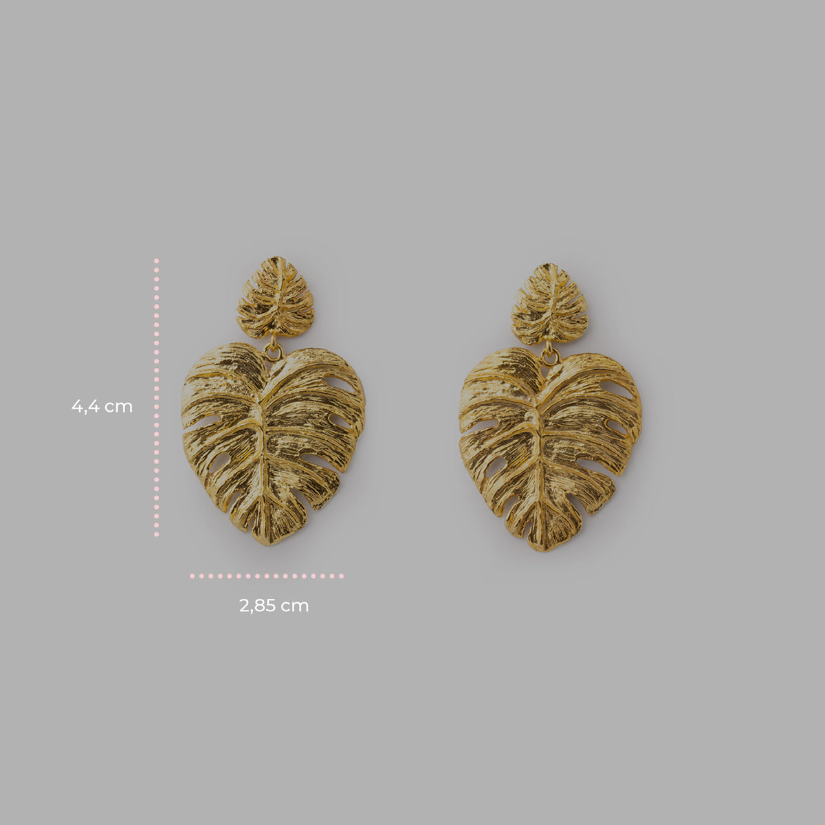 Orecchini Monstera Gold