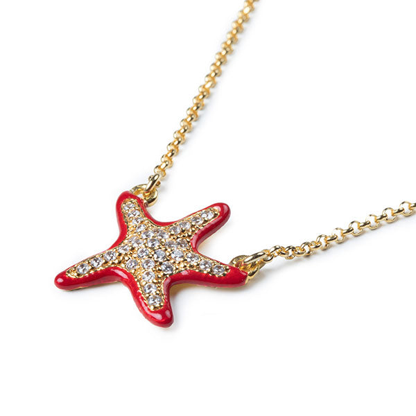 Starfish Lapilli Necklace
