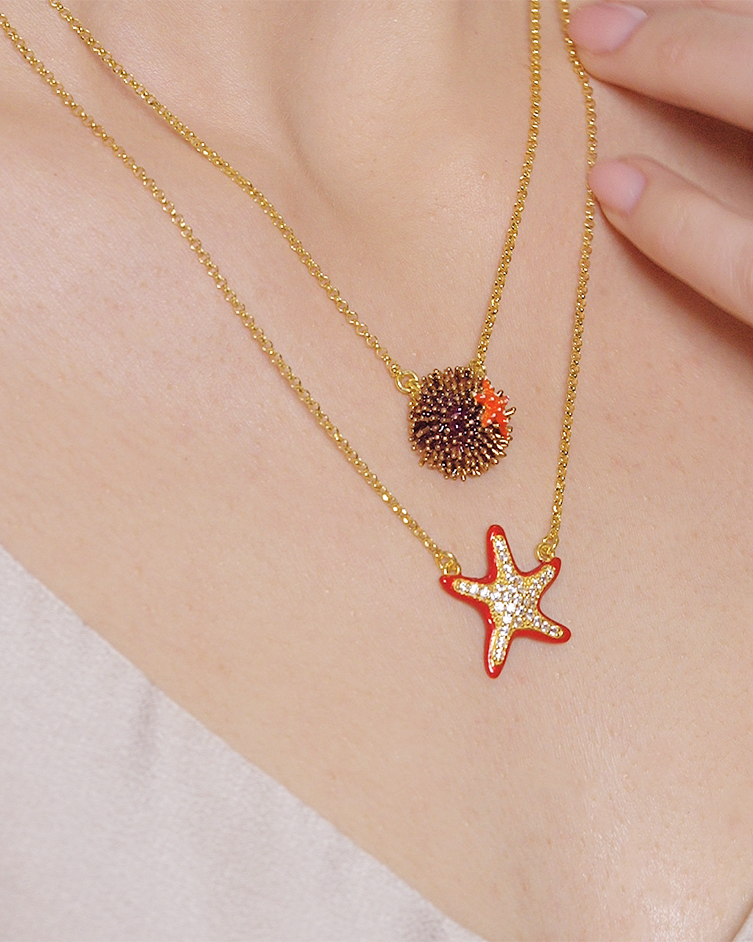 Starfish Lapilli Necklace